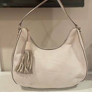 Kate Spade white leather shoulder bag